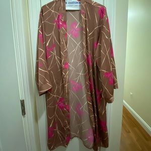 Women long printed Kimono